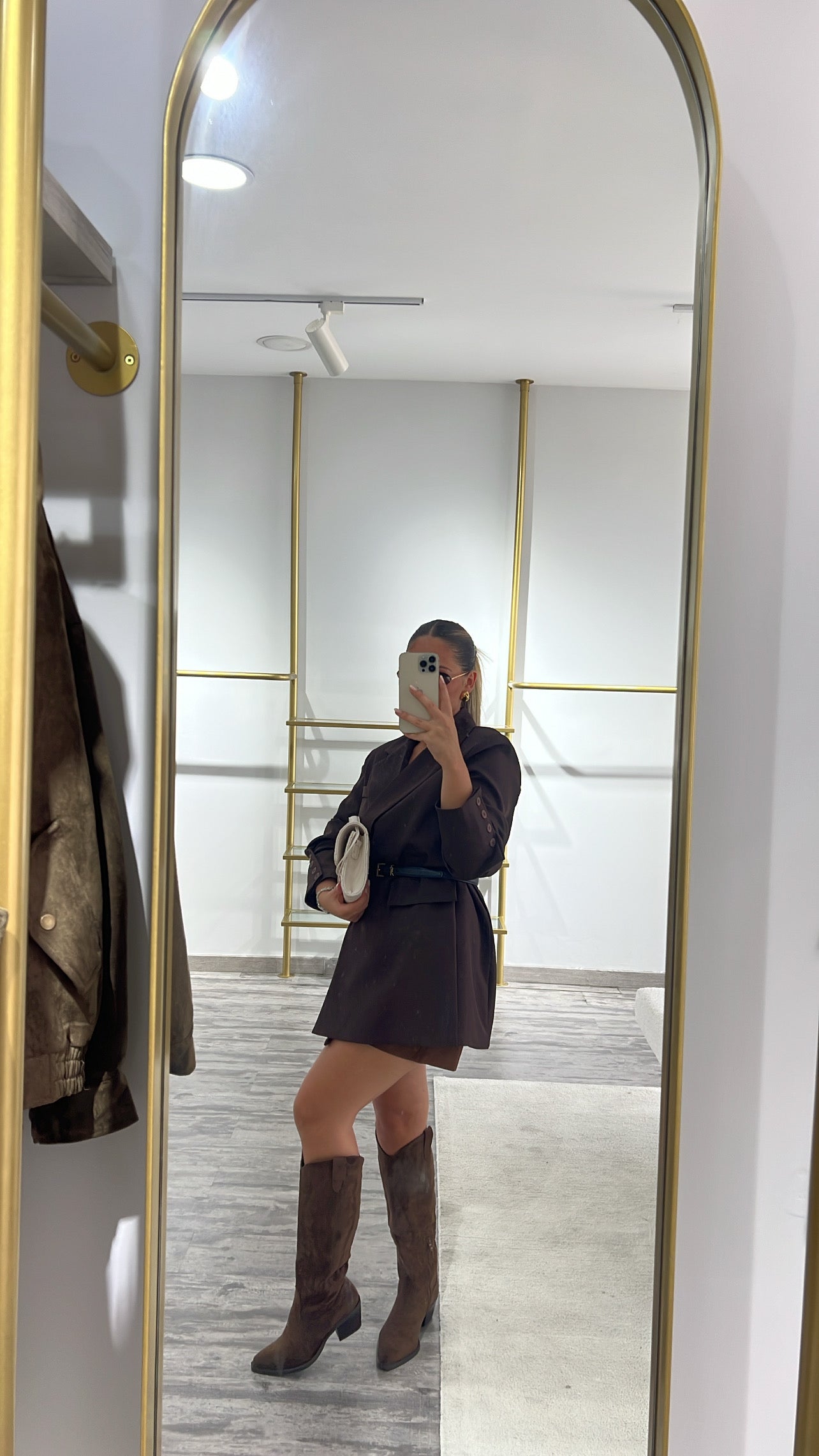 Bota cowboy camurça