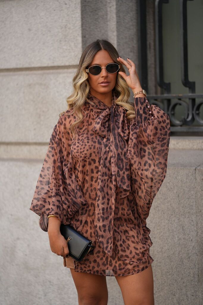 Vestido animal print