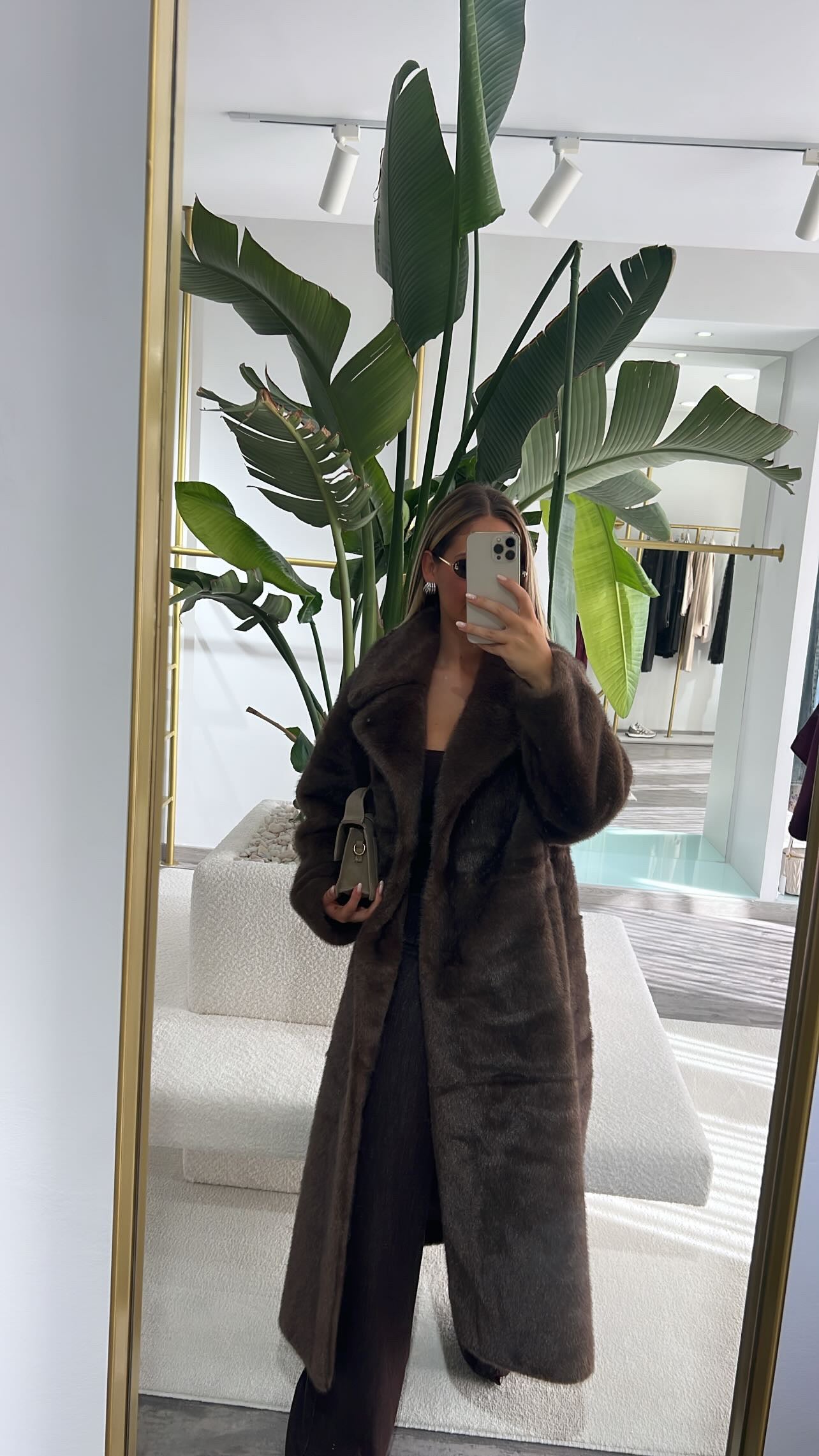 Manteau de fourrure long