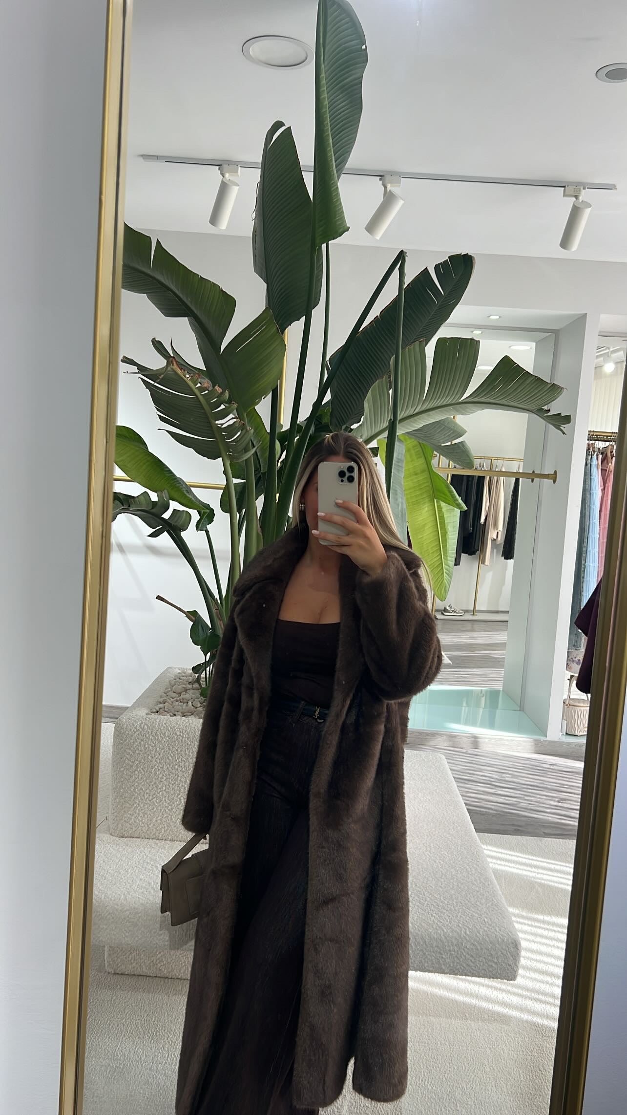 Manteau de fourrure long