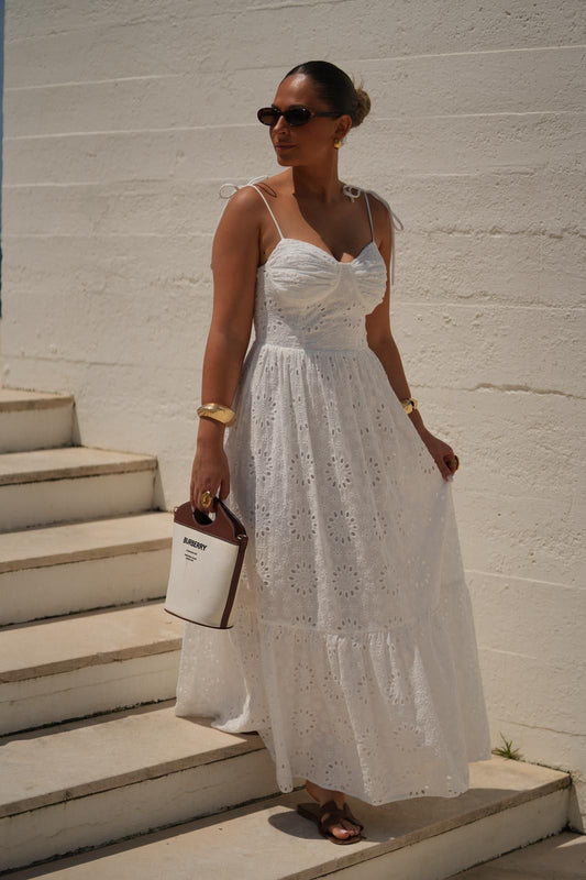 Vestido bordado inglês