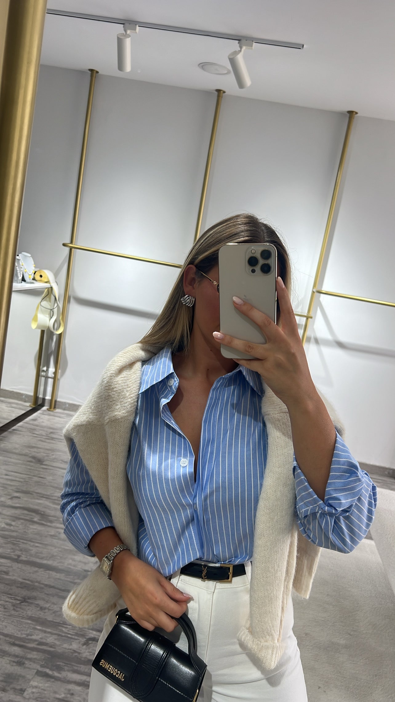 Oversized striped shirt