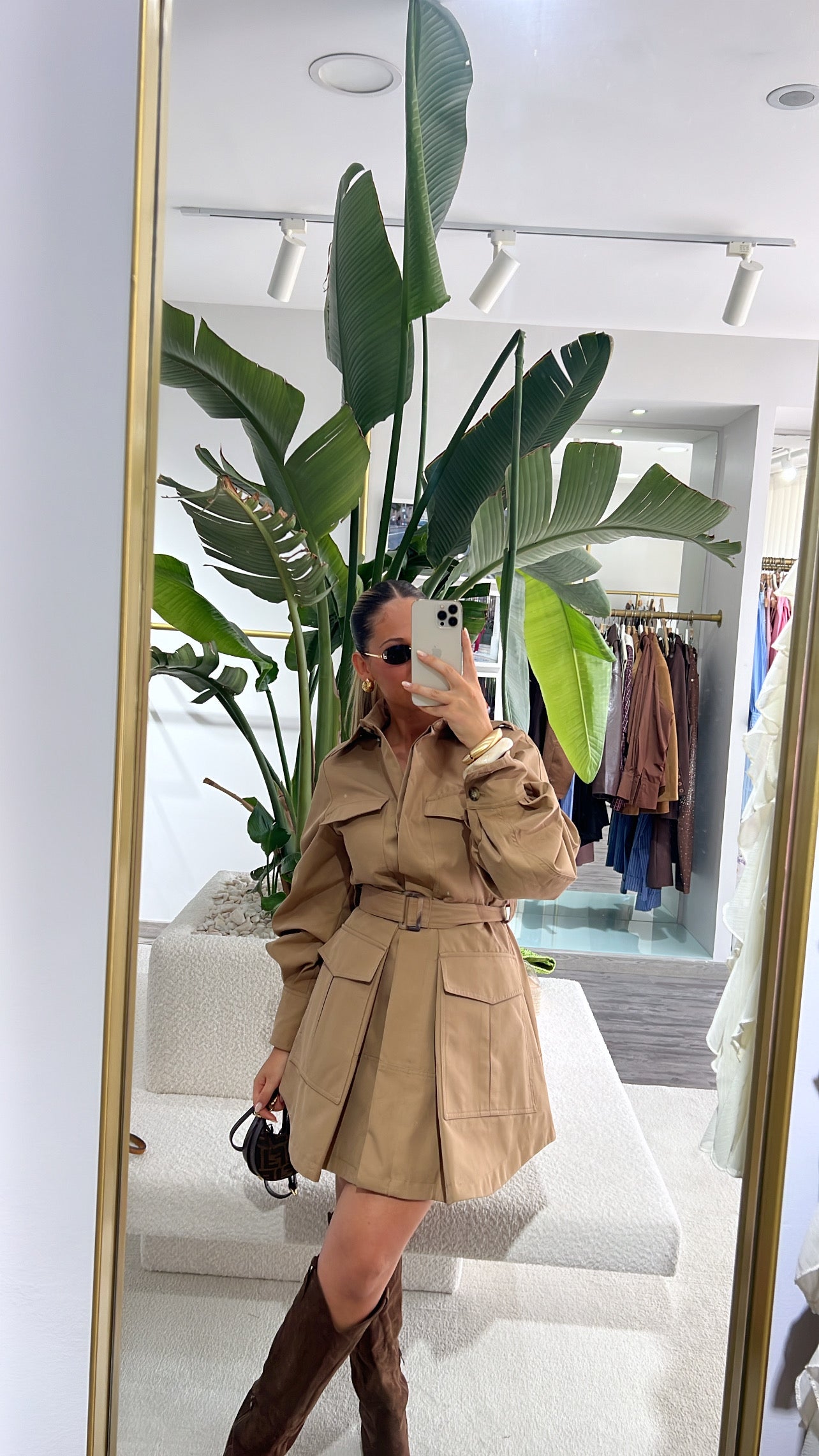 Robe en gabardine