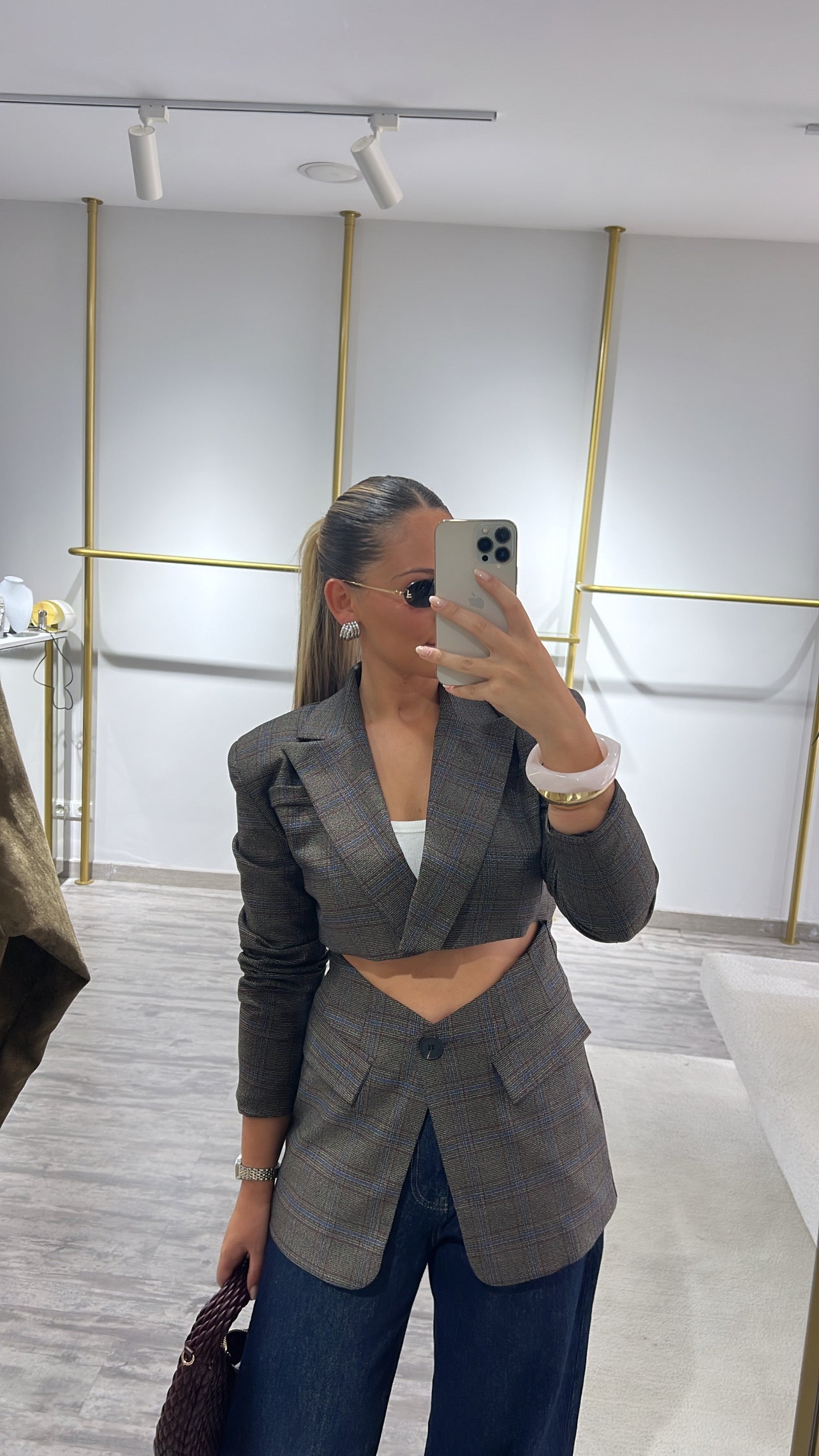 Blazer lumina xadrez