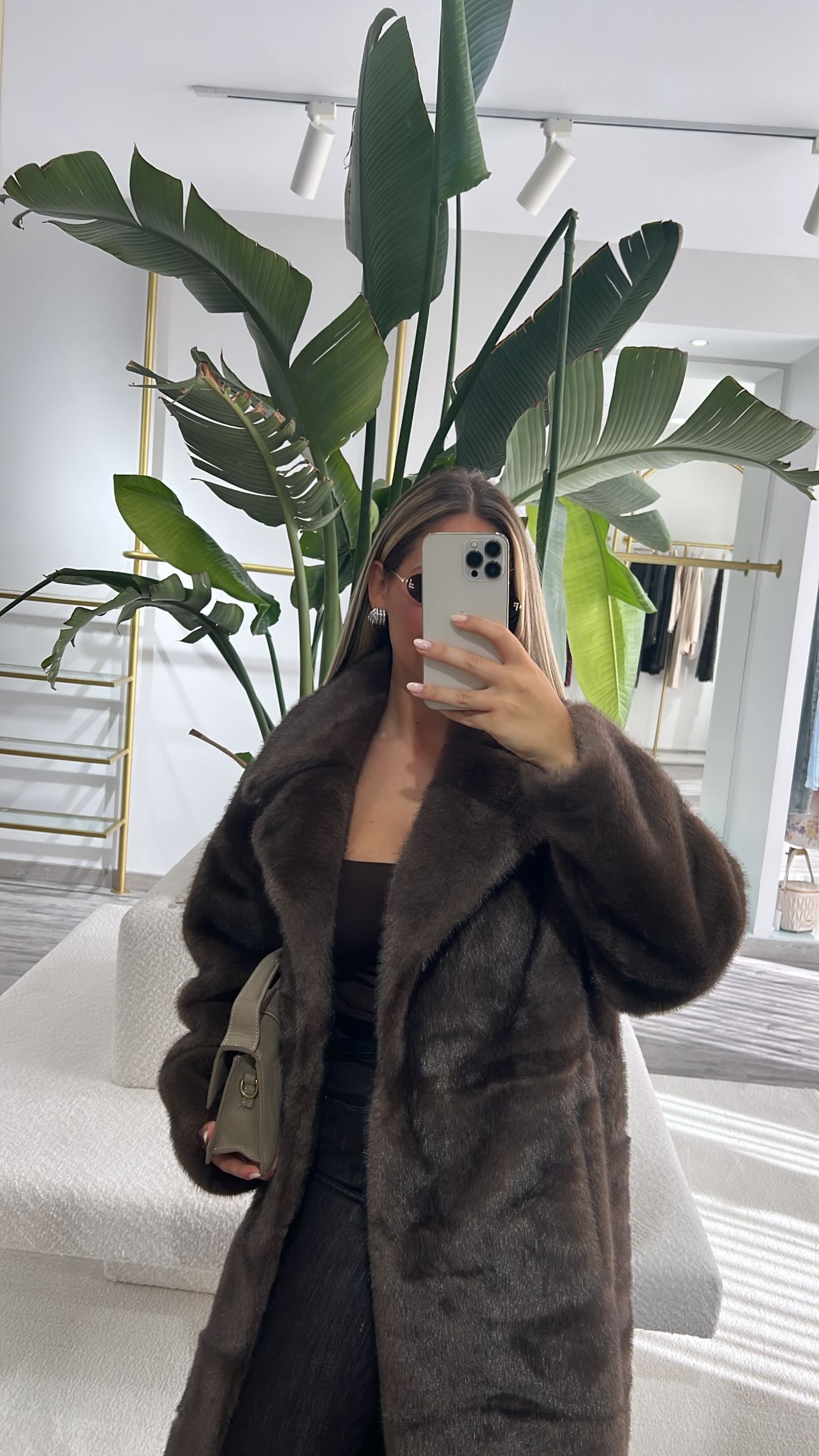 Manteau de fourrure long