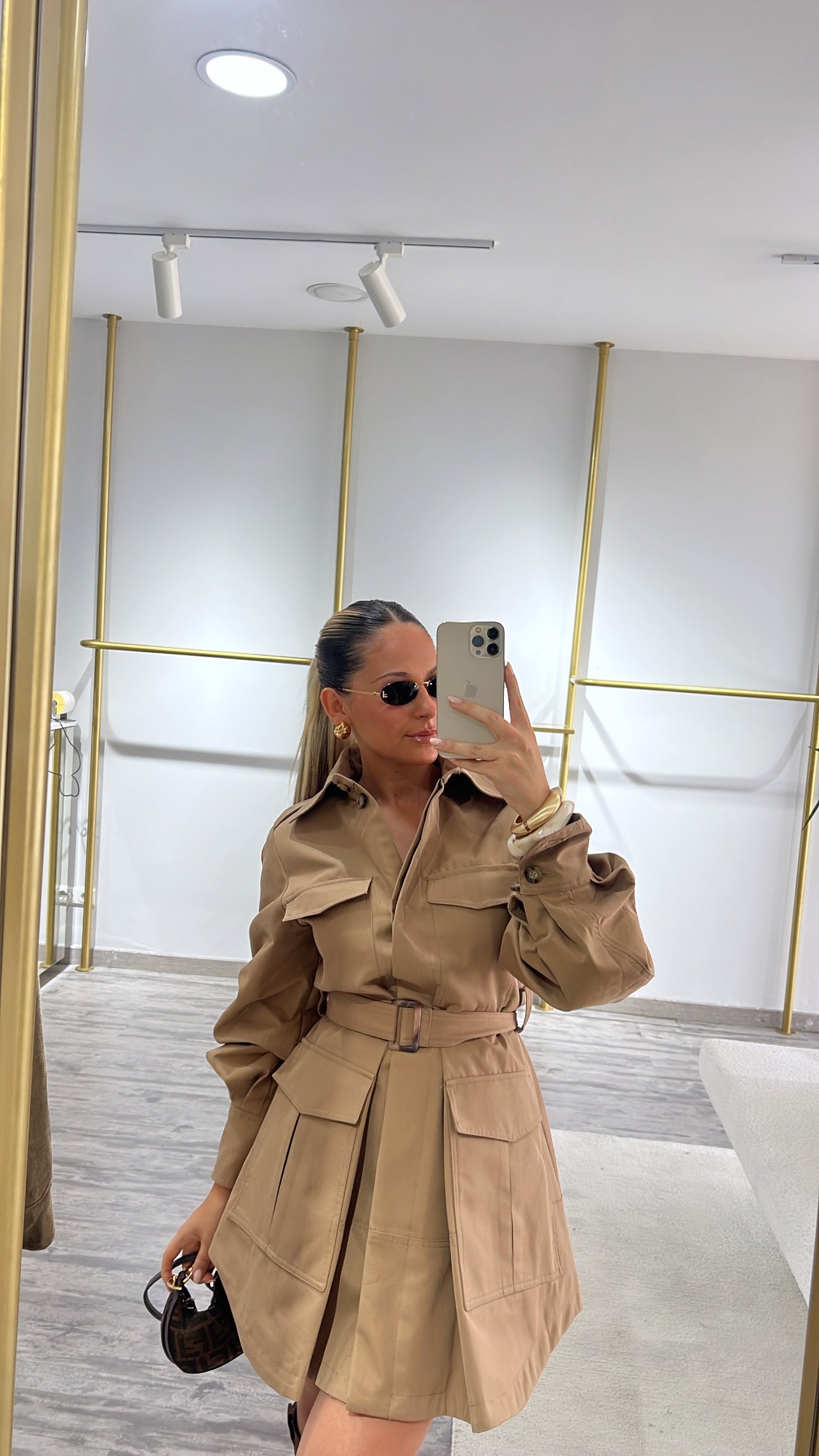 Robe en gabardine