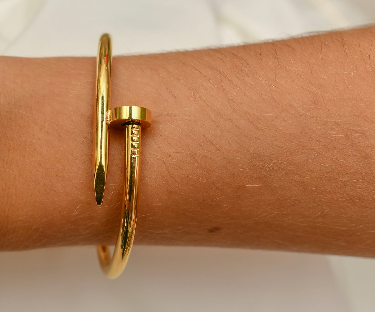 Golden Nail Bracelet