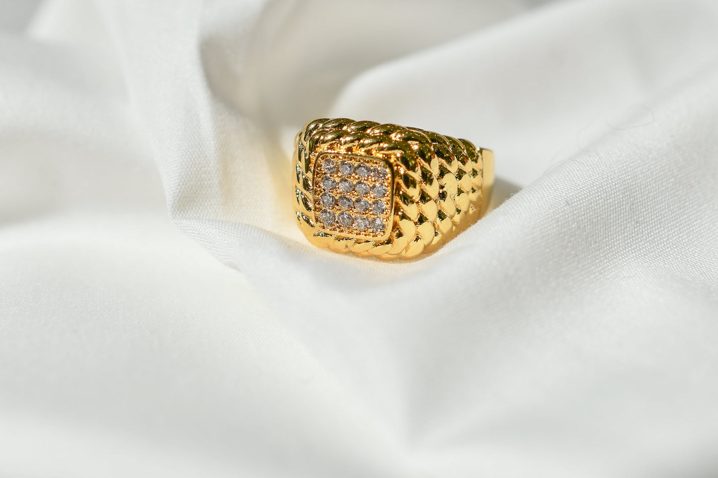 ring with crystals