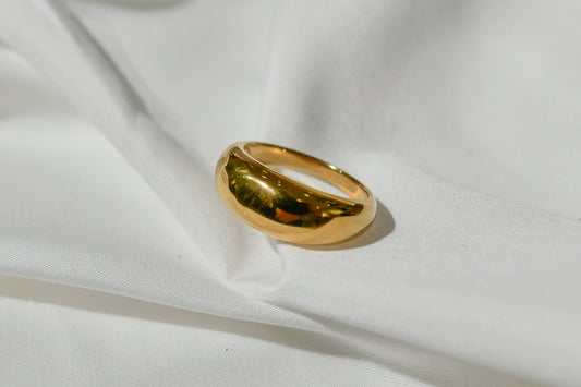 embossed gold ring